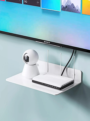 Kệ treo kim loại Dola Home để máy chiếu, camera, bộ phát WiFi, loa, bàn phím không cần khoan đục có lỗ đi dây điện.