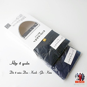 Hộp 4 quần lót nam thông hơi - quần sịp nam tam giác đùi - có size lớn MLQ01