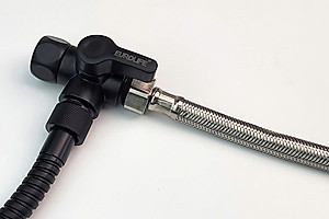 Van T 3 đường nước 21mm dùng chia nước cho bồn cầu và bộ xịt vệ sinh Eurolife EL-VT03 (2 màu: đen, trắng)