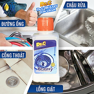 Bột Thông Cống Cực Mạnh,Tẩy Lồng Máy Giặt,Thông Bồn Cầu,Thông Bồn Rửa Bát Rửa Mặt Dr.C Be-easy 100g