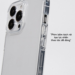 Ốp lưng giảm sốc chống va đập chống ố vàng cho iPhone 15 Pro Max / 15 Pro / 15 Plus / iP 15 hiệu X-level ICE Crystal trang bị đệm khí ẩn bốn góc, Mặt lưng PC chống ố vàng - Hàng nhập khẩu