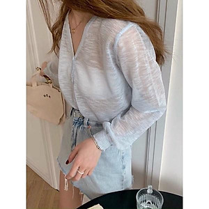 Áo khoác len cadigan mỏng 5 khuy màu pastel nhẹ nhàng