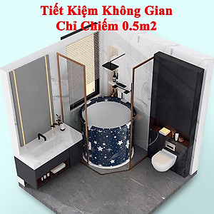 Bồn Tắm Gấp Gọn KUNBE Ngâm Người Xông Hơi Giữ Nhiệt Tiện Lợi