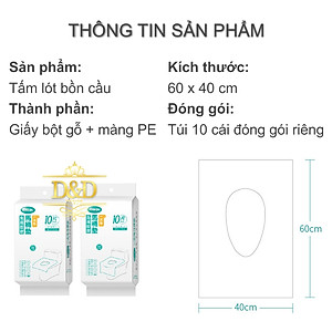 Tấm lót, miếng lót bồn cầu vệ sinh WHIKON dùng một lần tiện lợi