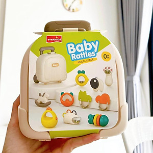 Set 10 Đồ Chơi Xúc Xắc, Gặm Nướu Cho Bé -Dumoon 10 Chi Tiết An Toàn Tiện Dụng