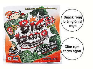 Lốc 12 Gói Snack Rong Biển Taokaenoi Big Bang Vị Mực Cay 6G