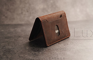 Ví Da Nam Nữ Đựng Thẻ LEALUX Mini Handmade 1