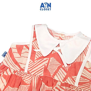 Đầm bé gái họa tiết Lá oval đỏ xô tole - AICDBGSYEUIK - AIN Closet