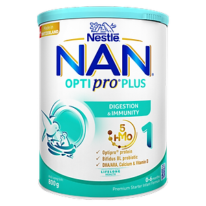 Sữa bột Nestlé NAN OPTIPRO PLUS 1 800g/lon với 5HMO Sản Xuất Tại Thụy Sĩ (0 - 6 tháng)