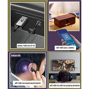 Thiết bị thu phát âm thanh Usb bluetooth 5.0 âm thanh đa chức năng jack cắm 3.5mm cho loa, ô tô tai nghe bluetooth, biến loa thường thành loa Bluetooth, Hàng Chính Hãng