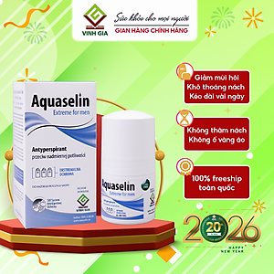 (+5ml FREE) Lăn khử mùi dành cho nam Aquaselin 50ml