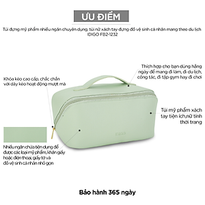 Túi đựng mỹ phẩm nhiều ngăn chuyên dụng, túi nữ xách tay đựng đồ vệ sinh cá nhân mang theo du lịch IDIGO FB2-1232