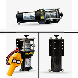 Tời Cứu Hộ Ô Tô ABG 12V 3000 LBS - Tời Ắc Quy Thiết Kế Chuyên Dụng Cho Cứu Hộ, Giúp Nâng, Hạ, Kéo Các Vật Nặng, Ô Tô - Hàng Chính Hãng 