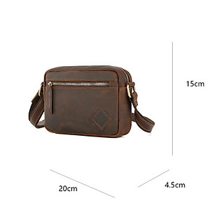 Túi đeo chéo nam DA BÒ THẬT – BEE GEE DCN9343