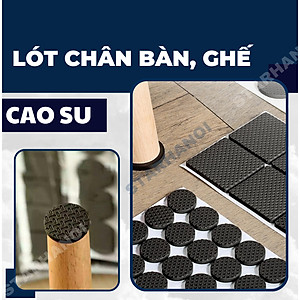 Lót chân ghế, miếng dán chống trầy, chống rung lắc bàn ghế Miếng lót kê chân giường, tủ Hình Vuông