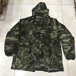 Bộ quần áo đi mưa hoạ tiết rằn ri, chất liệu vải dù siêu bền - Hàng chính hãng