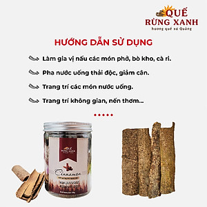 Vỏ quế thanh đã cạo vỏ nguyên chất 100%, nấu ăn, chống hôi miệng, ngăn ngừa các bệnh về tim 150g/hộp Quế Rừng Xanh - CHÍNH HÃNG
