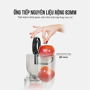 Máy ép chậm Elmich JEE - 1855OL, công suất 240W, ống tiếp nguyên liệu rộng 83mm, độ ồn cực thấp 55 dB - Hàng chính hãng (New)