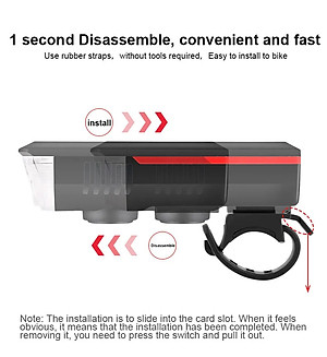 Năng Lượng Mặt Trời Đa Năng Đèn Xe Đạp Có Thể Sạc Qua USB Đèn Pha Xe Đạp Đèn Led Chống Nước Đèn Xe Đạp 3 Chế Độ LED Mountain Đèn Trước Xe Đạp Với 5 Chế Độ 120dB Còi Xe Đạp - Hàng Chính Hãng dododios