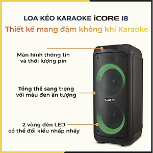 Bộ Loa Mic Karaoke Bluetooth iCore i8 - Hàng chính hãng