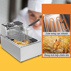 Bếp chiên nhúng điện hàng chính hãng dung tích 6L