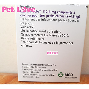 Bravecto diệt ghẻ, ve rận, bọ chét (chó 2 - 4,5kg)