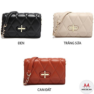 Túi Xách Nữ Đeo Chéo MICOCAH Dáng Công Sở Thời Trang Vân Quả Trám Sang Trọng Thanh Lịch Da Cao Cấp Cực Đẹp MC61