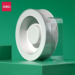 Băng Keo Dán Băng Dính 2 Mặt Nano Trong Suốt Đa Năng Siêu Dính Chống Nước Deli - Nhiều Kích Cỡ