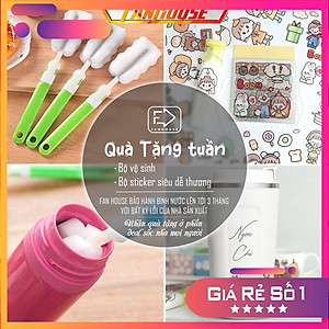 (Tặng sticker) Bình nước 2 lít  dành cho người lười uống nước bình nước cute 2L có ống hút, vạch chia nhắc giờ