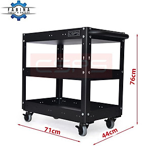 Xe đẩy 3 tầng màu đen CSPS