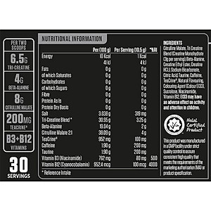 ABE Pre Workout - Applied Nutrition (30 Lần Dùng), Tăng Sức Mạnh Sức Bền, Tỉnh Táo Tập Trung Trước Tập