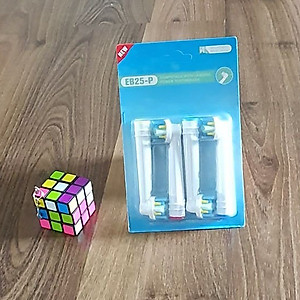 Cho máy Oral B Braun, bộ 4 Đầu Bàn Chải đánh răng điện thay thế MIHOCO EB25-P New Floss Action, đánh tan mảng bám, cao răng, làm sạch vết ố