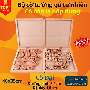 Bộ Cờ Tướng Gỗ + Bàn Cờ Tướng 40*35cm, Cờ Tướng Gỗ Có Bàn Là Hộp Đựng Chính Hãng