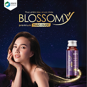 Nước uống collagen thảo dược giúp đẹp da, hỗ trợ ngủ ngon Blossomy Premium lốc 03 chai x 50ml