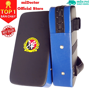 Đích đấm đá bằng da PU có lỗ xỏ ngón tay hỗ trợ luyện tập karate, boxing, Muay Thái, taekwondo - Chính hãng miDoctor