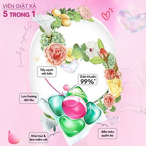 Túi Viên giặt xả arFUM 5 trong 1 MỚI lưu hương lâu 16 tuần, khử khuẩn 99% - (6 Viên/ Túi)