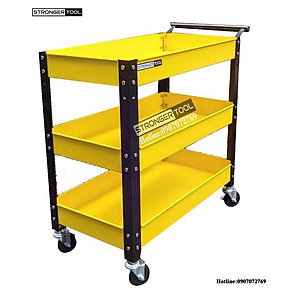 XE ĐẨY DỤNG CỤ 3 NGĂN dùng cho gagare, tiệm sửa xe, tiệm rửa xe, xưởng, gia đình