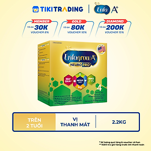 Sữa bột Enfagrow A+ Neuropro 4 2.2kg với DHA giúp phát triển não bộ cho trẻ từ 2–6 tuổi