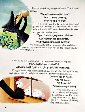 Con Sói Và Bảy Chú Dê Con (Truyện Dành Cho Trẻ Từ 3 Tuổi ) - Truyện Song Ngữ Anh - Việt