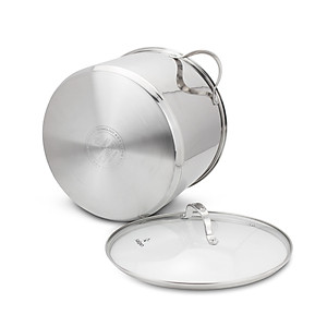 Nồi luộc gà inox 304 cao cấp 5 đáy Kalpen Size 28