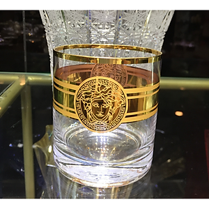 Bộ cốc pha lê Tiệp cao cấp BOHEMIA 1338 MV, hoa văn Versace - Hàng chính hãng