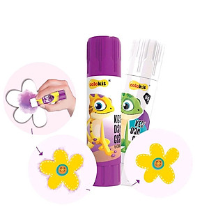 Keo Khô Colokit Đổi Màu Trong Suốt 02 Thỏi Tím Và Trắng G-C012