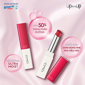 Son thỏi dưỡng môi trang điểm chất son satin Lip On Lip Glowy Satin 2.2g