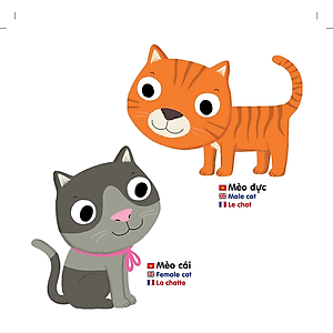 Sách Chuyển Động Thông Minh Đa Ngữ Việt - Anh - Pháp (Giúp Trẻ Nhận Biết Thế Giới Xung Quanh Thật Trực Quan Và Sinh Động)