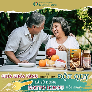 Viên Uống Phòng Ngừa Đột Quỵ, Bổ Não Nattokinase 3000FU Natto Ichou Genki Fami Nhật Bản
