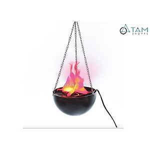 Đèn Led ngọn lửa giả 3D dây xích treo ĐK20cm