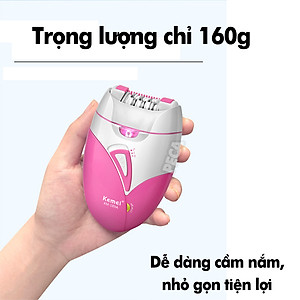 Máy tẩy lông Kemei KM-189A tẩy và nhổ lông toàn thân, cạo lông tay chân, tẩy sạch lông vùng bikini sử dụng pin sạc chuyên nghiệp điều chỉnh 2 mức tốc độ
