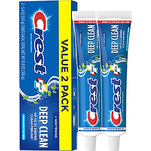 Combo kem đánh răng Crest Plus Deep Clean (153g x 2) - Hàng chính hãng