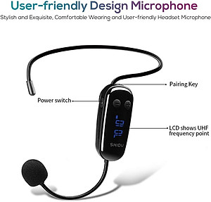 Máy Trợ Giảng Không Dây Shidu SD-M500 UHF Kèm Micro Cài Áo Có Dây - Hàng Chính Hãng