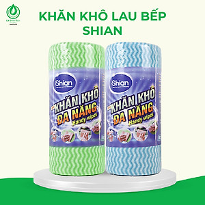 Khăn bếp đa năng cuộn 50 tờ Shian lau sạch đồ dùng bếp vệ sinh nhà cửa -Khăn đa năng